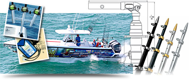 Help your sport fishing success with Taco Marine outriggers.